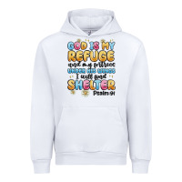 White god is my refuge and my fortress under his wings Urban Hoodie - MaliasSmallBusiness