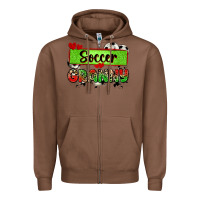 Chestnut soccer granny with leopard Zipper Hoodie - Zillion Design Studio