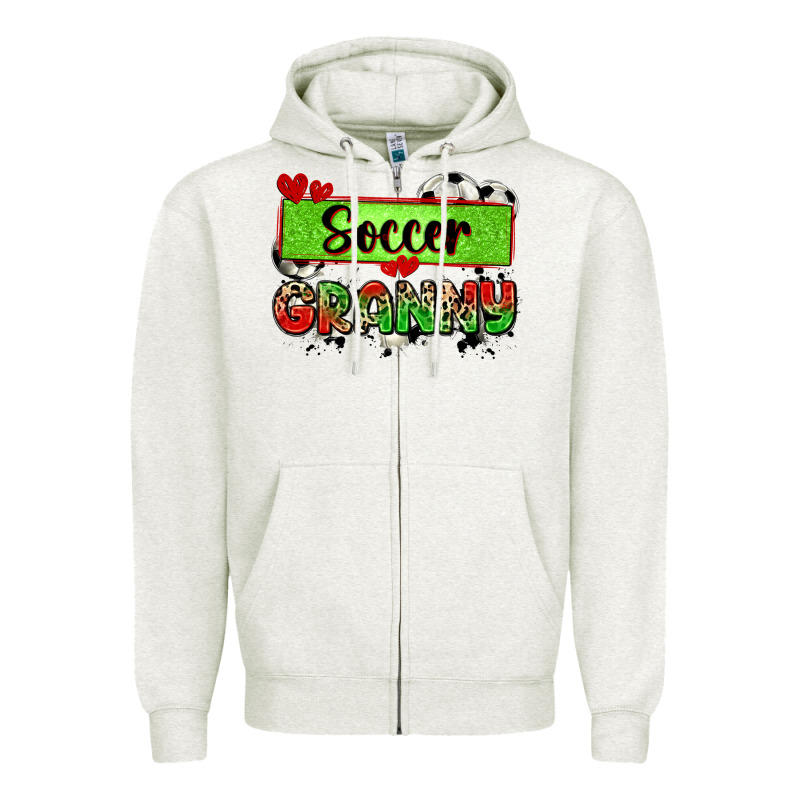 Soccer Granny With Leopard Zipper Hoodie by Zillion Design Studio | Teevron