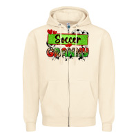 Sandshell soccer granny with leopard Zipper Hoodie - Zillion Design Studio