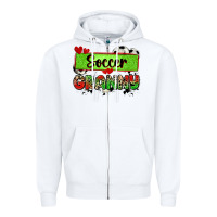 White soccer granny with leopard Zipper Hoodie - Zillion Design Studio