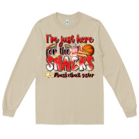 Mushroom im just here for the snacks basketball sister Long Sleeve Tee - Zillion Design Studio