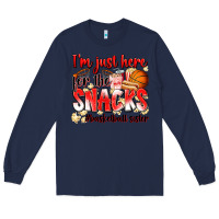 Navy im just here for the snacks basketball sister Long Sleeve Tee - Zillion Design Studio