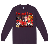 Plum im just here for the snacks basketball sister Long Sleeve Tee - Zillion Design Studio