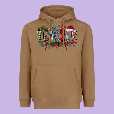 Teacher Christmas Heavyweight Hoodie Designed By Racoondesign