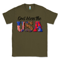 Army Green god bless the usa Classic Tee - texasbilliewilder