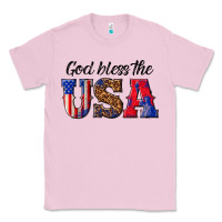 Bubblegum Pink god bless the usa Classic Tee - texasbilliewilder