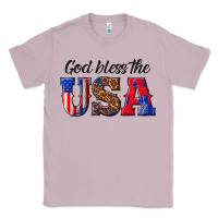 Lilac god bless the usa Classic Tee - texasbilliewilder