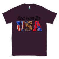 Plum god bless the usa Classic Tee - texasbilliewilder