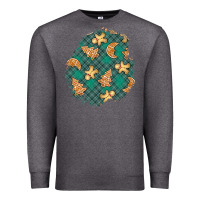 Charcoal Heather christmas gingerbread cookies patch Premium Sweatshirt - BundleAndBundleShop