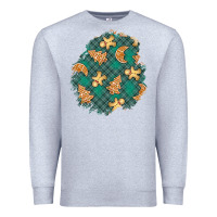 Heather Grey christmas gingerbread cookies patch Premium Sweatshirt - BundleAndBundleShop