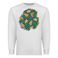 Oatmeal Heather christmas gingerbread cookies patch Premium Sweatshirt - BundleAndBundleShop