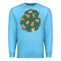 Ocean Blue christmas gingerbread cookies patch Premium Sweatshirt - BundleAndBundleShop