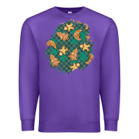 Purple christmas gingerbread cookies patch Premium Sweatshirt - BundleAndBundleShop