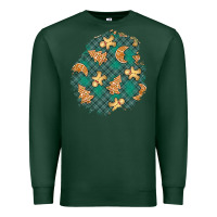 Sports Green christmas gingerbread cookies patch Premium Sweatshirt - BundleAndBundleShop