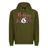 Army Green Husky Mom Premium Hoodie - Jasminsmagicworld