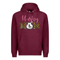 Burgundy Husky Mom Premium Hoodie - Jasminsmagicworld