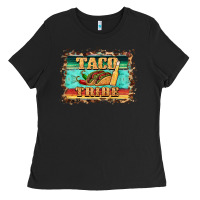 Black taco tribe western background Ladies Tee - BarkalooDesign