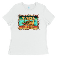 White taco tribe western background Ladies Tee - BarkalooDesign