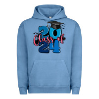 Pigment Pebble Blue class of 2024 Urban Hoodie - MaliasSmallBusiness