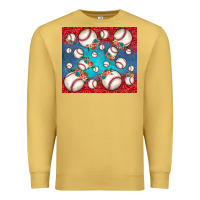 Antique Gold baseball paisley and jean pattern Premium Sweatshirt - JahusDesignShop