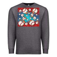Charcoal Heather baseball paisley and jean pattern Premium Sweatshirt - JahusDesignShop