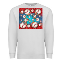 Dove Grey baseball paisley and jean pattern Premium Sweatshirt - JahusDesignShop