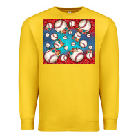 Lemon baseball paisley and jean pattern Premium Sweatshirt - JahusDesignShop
