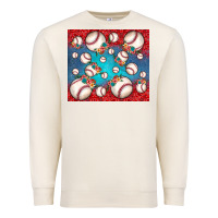 Sandshell baseball paisley and jean pattern Premium Sweatshirt - JahusDesignShop