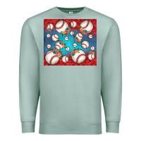 Seafoam baseball paisley and jean pattern Premium Sweatshirt - JahusDesignShop