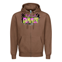 Chestnut hot girl summer with palms Zipper Hoodie - texasbilliewilder