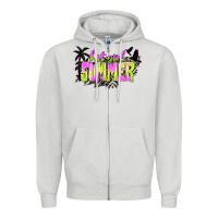 Dove Grey hot girl summer with palms Zipper Hoodie - texasbilliewilder