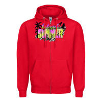 Red hot girl summer with palms Zipper Hoodie - texasbilliewilder