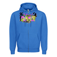 True Royal hot girl summer with palms Zipper Hoodie - texasbilliewilder