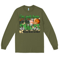 Army Green i'm just here for the snacks #basketball brother Long Sleeve Tee - Zillion Design Studio