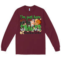 Burgundy i'm just here for the snacks #basketball brother Long Sleeve Tee - Zillion Design Studio