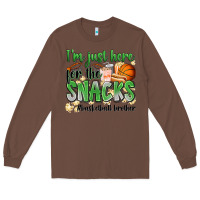 Chestnut i'm just here for the snacks #basketball brother Long Sleeve Tee - Zillion Design Studio
