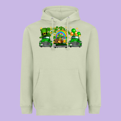 St Patricks Trucks Heavyweight Hoodie Designed By Fadigitalartstudio