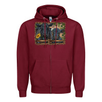 Burgundy western black angus cattle and calf with leopard Zipper Hoodie - RanaPortraitStore