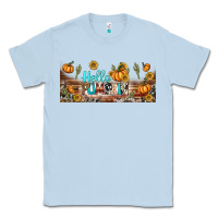 Dusty Blue hello pumpkin libbey glass Classic Tee - BundleAndBundleShop