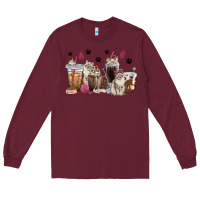 Burgundy siberian cat coffee cups Long Sleeve Tee - texasbilliewilder