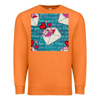Carrot valentines day envelope with hearts Premium Sweatshirt - BundleAndBundleShop