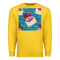 Lemon valentines day envelope with hearts Premium Sweatshirt - BundleAndBundleShop