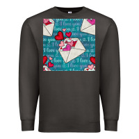 Smoke valentines day envelope with hearts Premium Sweatshirt - BundleAndBundleShop