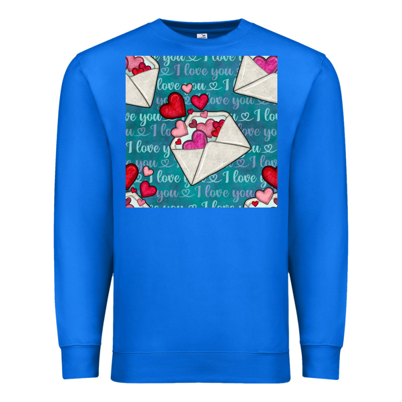 Valentines Day Envelope With Hearts Premium Sweatshirt by BundleAndBundleShop | Teevron