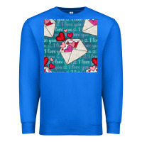 True Royal valentines day envelope with hearts Premium Sweatshirt - BundleAndBundleShop