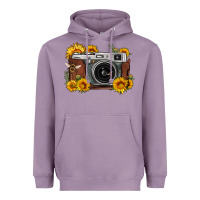 Lavender sunflower bee vintage camera Heavyweight Hoodie - FaDigitalArtStudio
