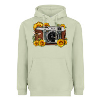 Matcha sunflower bee vintage camera Heavyweight Hoodie - FaDigitalArtStudio