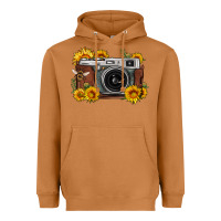 Meerkat sunflower bee vintage camera Heavyweight Hoodie - FaDigitalArtStudio