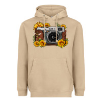 Mushroom sunflower bee vintage camera Heavyweight Hoodie - FaDigitalArtStudio
